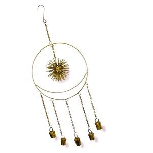 brass sunburst orb wind chime